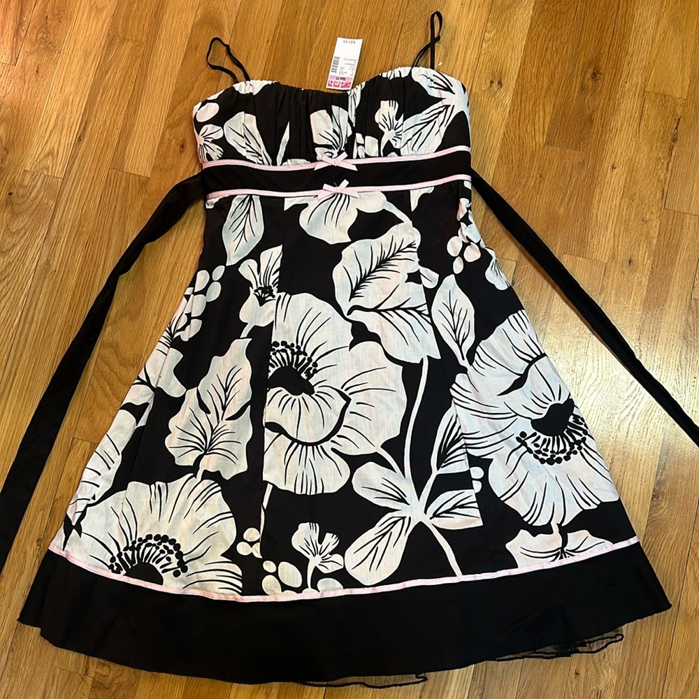 Black and White Floral Dress